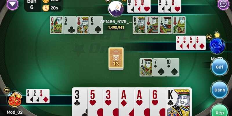 Sắp xếp đúng phỏm giúp người chơi có cơ hội thắng