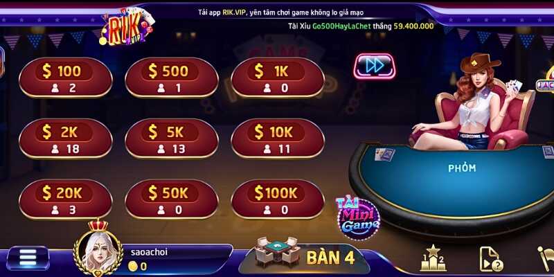 Rikvip có hệ thống cược với nhiều mức đa dạng và thưởng hấp dẫn